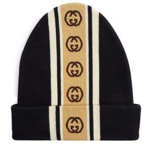 NWT INTERLOCKING G STRIPE BEANIE